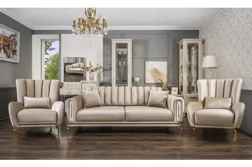 Мягкая мебель Замира (крем/золото)